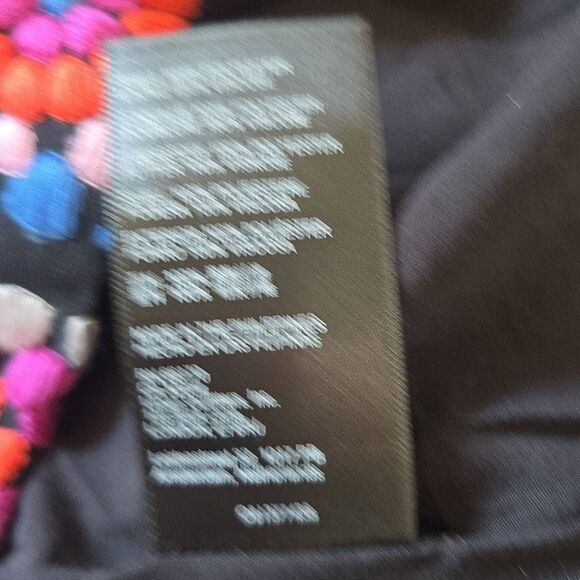 Anthropologie Crochet Look Granny Square Blk Prpl/Blu/Pink Dress, NWT, Sz. 0 - Picture 10 of 10